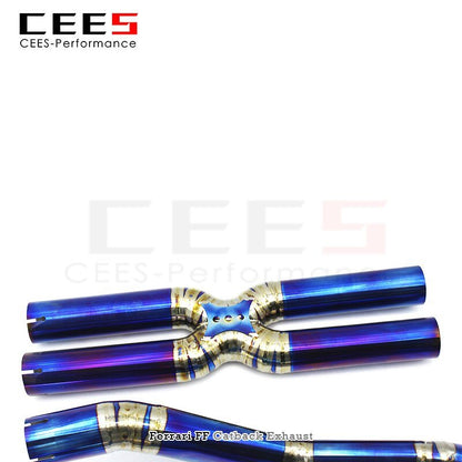 CEES Catback Exhaust for Ferrari FF 6.3 2011- Tuning Performance Titanium X Pipe Midpipe Exhaust Refit Performance Valve Muffler