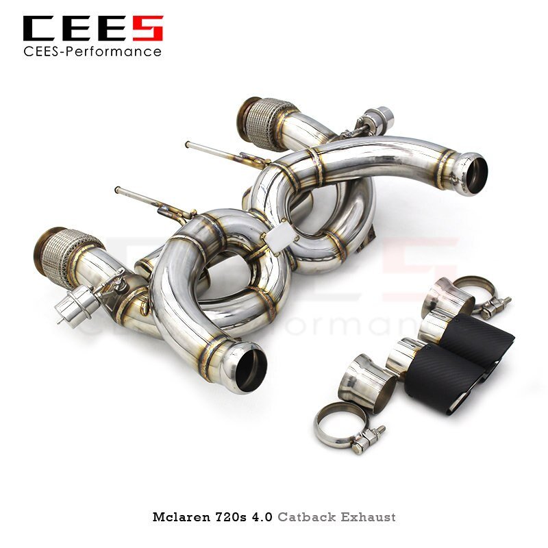 CEES Catback Exhaust for Mclaren 720s 4.0 2017-2019 High Performance Exhaust Downpipe Stainless Steel Tuning Valve Exhaust Pipe