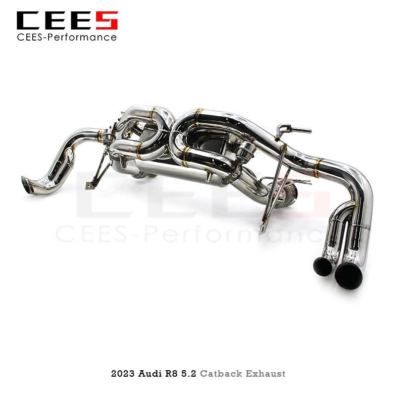 CEES Catback for Audi R8 5.2 2023- Tuning SS304 Performance Exhaust System Assembly Car Accessories Valve Mufflers