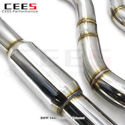 CEES Catback Exhaust For BMW 340/340i 2.0T 2016-2023 Escape 304 Stainless Steel Exhaust Pipe Muffler Car tuning Exhaust System