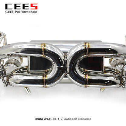 CEES Catback for Audi R8 5.2 2023- Tuning SS304 Performance Exhaust System Assembly Car Accessories Valve Mufflers