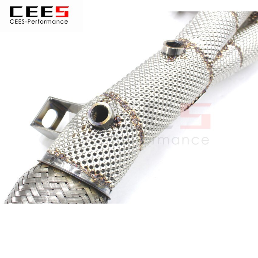 CEES Exhaust System For Audi R8 V8 4.2  Headers Stainless Steel Test Pipe No cat Downpipe Stainless Steel Car Accessories