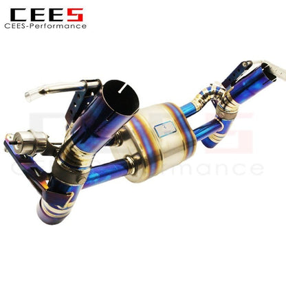 CEES Catback Exhaust for Ferrari 488 2015-2019 Titanium Tips Exhaust Pipe High Performance Car Tuning Exhaust System Escape