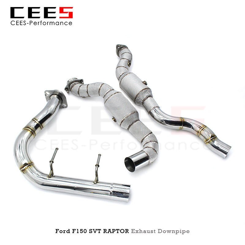 CEES Catalytic Con For Ford F150 SVT RAPTOR 3.5TT 2015-2019 Performance Exhaust System Stainless Steel Downpipe Without Catalyst