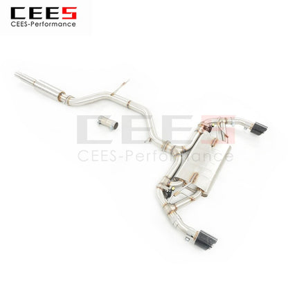 CEES Exhaust System For Volkswagen VW Golf 8  8GTI Catback Stainless Steel Valve Muffler Catback Escape Tubo Escape Coche