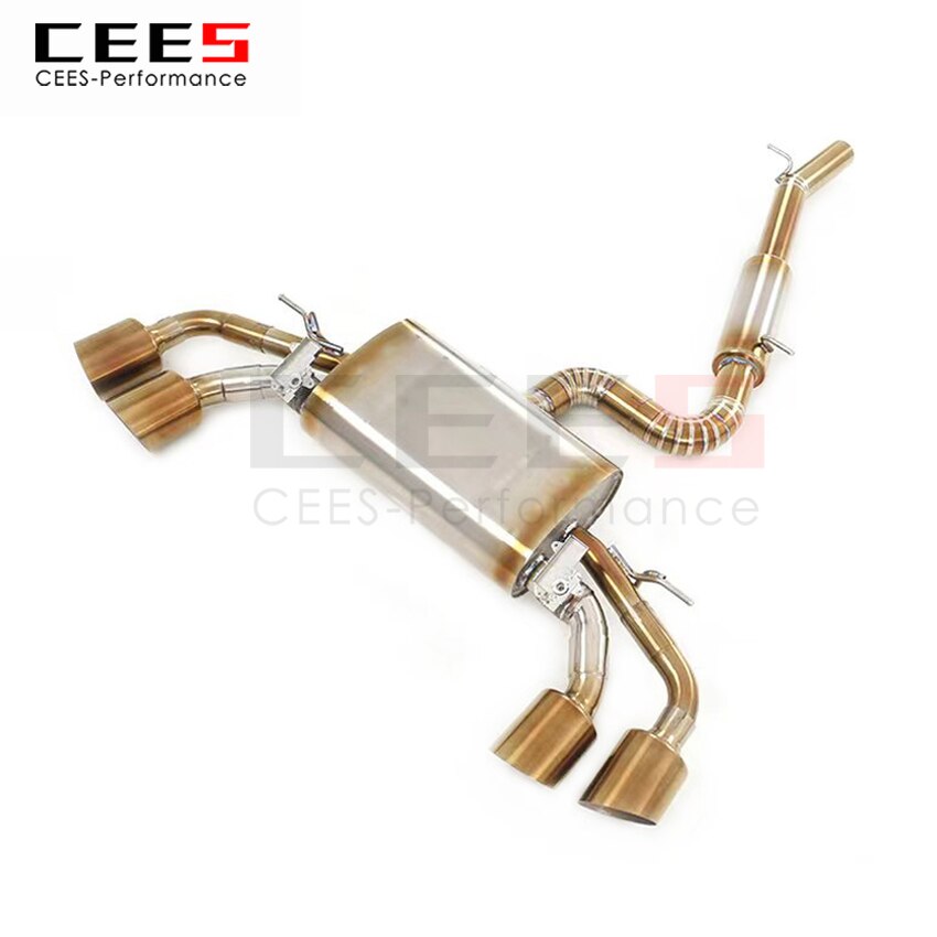 CEES Exhaust System For Volkswagen GOLF 8R GOLF8 Catback Valve Muffler Auto Modification Terminale Scarico Auto