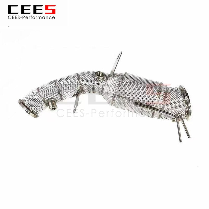 CEES Exhaust System For Cadillac CT4 CT5 2.0T Headers With Catalyst Test Pipe Converter High Flow Catted Exhaust Downpipe