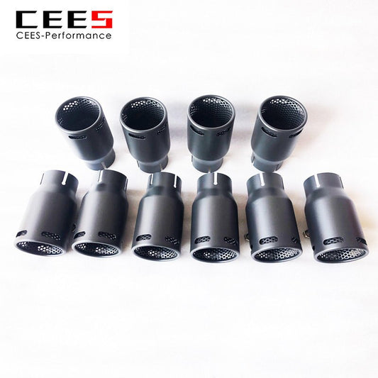 CEES Matte Black Tail Throat For Lamborghini Aventador SVJ/Huracan EVO Spyder Stainless Steel Exhaust Pipe Tail Throat