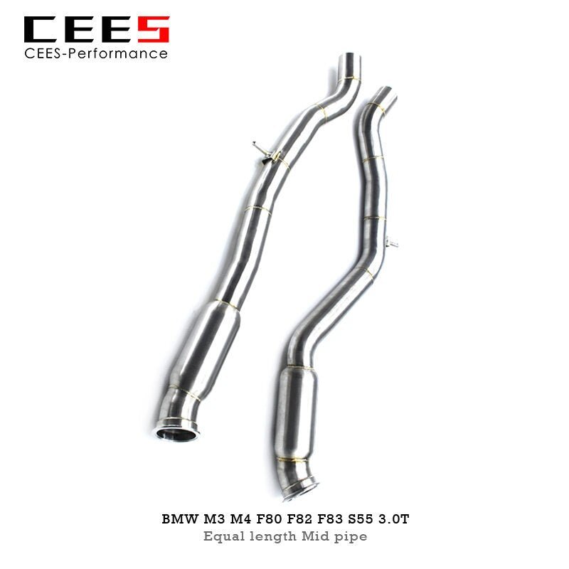 CEES Equal Length Mid Pipe for BMW M2C S55 3.0T 2018-2022 Stainless Steel Performance Exhaust Pipe Automobile Exhaust System