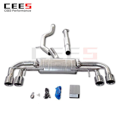 CEES Exhaust System For Cadillac XT4 2.0T 2020-2022 Valve Muffler Catback Escape Tubo Escape Coche Terminale Scarico Auto