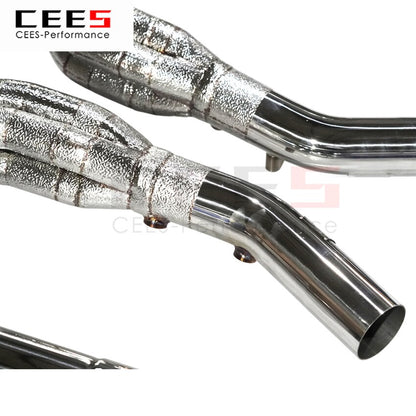 CEES Exhaust System For Mercedes-Benz c63 w204 Headers Stainless Steel Test Pipe No cat Downpipe Stainless Steel Car Parts