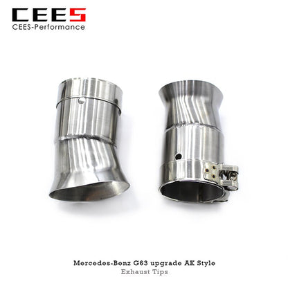 CEES Tail Throat For Mercedes-Benz G63 AMG upgrade AK Style Exhaust Tips SS304 Stainless Steel Car Exhaust System