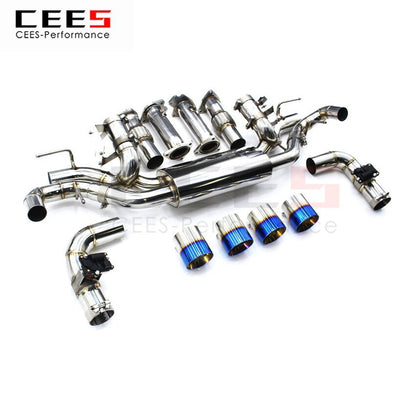 CEES Exhaust System For Chevrolet Corvette C8 Catback Exhaust Performance Valve Muffler Catback Escape Tubo Escape Coche