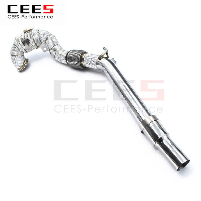 CEES Exhaust System For Volkswagen CC 2.0T Headers With Catalyst Test Pipe Converter High Flow Catted Exhaust Downpipe