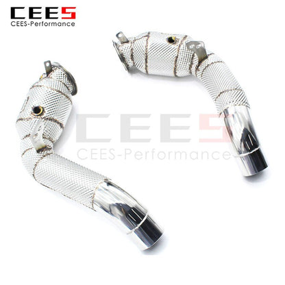 CEES Exhaust System For BMW M5 M6  F06 F10 F13 2011-2017  Headers Catalyst Test Pipe Converter High Flow Catted Exhaust Downpipe