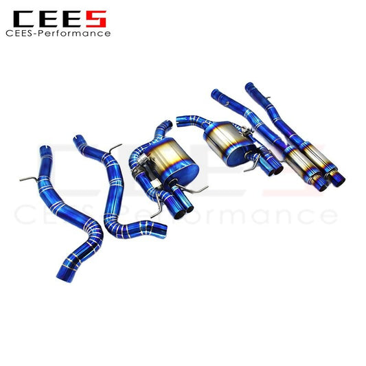 CEES Performance Exhaust Catback for Mercedes Benz S65/S65C COUPE 4.0T/6.0T 2014-2023 Titanium Valve Muffler Exhaust System