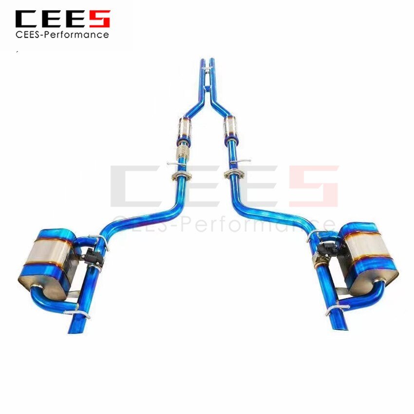 CEES Exhaust System For Dodge Challenger 3.6L Performance Titanium Alloy Catback Valve Muffler Auto Modification Car Accessories