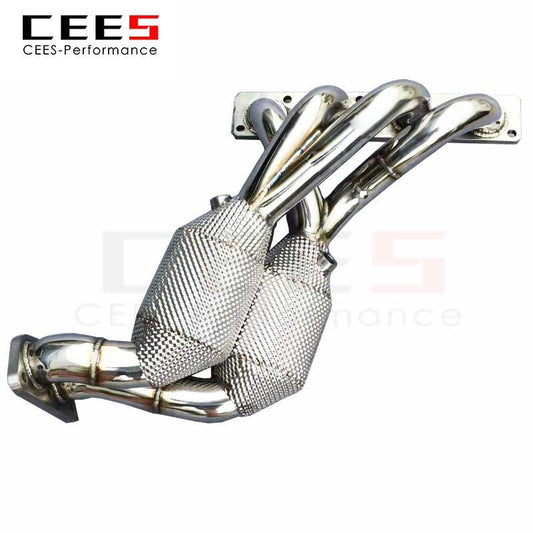 CEES Exhaust Manifold Downpipe for BMW 318/320/325 E90/E92/E93 2.0L 2005-2012 Stainless Steel High Flow Catted Downpipe