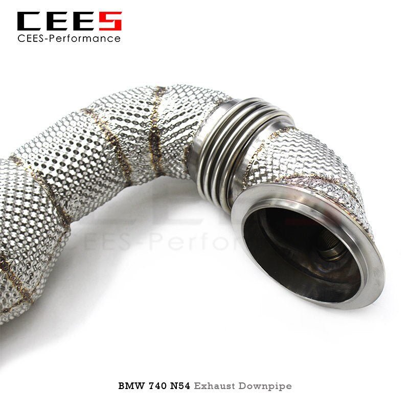 CEES Downpipe for BMW TH7 730/740 N54 F02 3.0T 2009-2015  High Flow Catted Downpipe Catalytic Converters Heat Insulation Tuning