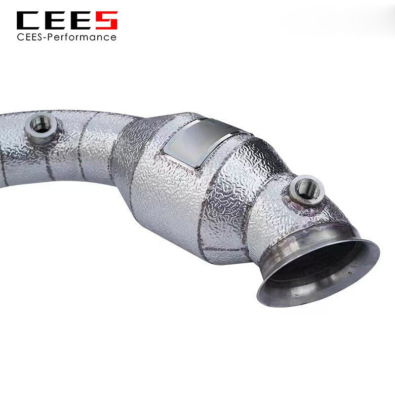 CEES Catback Valve Exhaust Decat Downpipe for Mercedes-Benz GT AMG C190 4.0T 2016-2022 StainlessSteel Valvetronic Muffler System