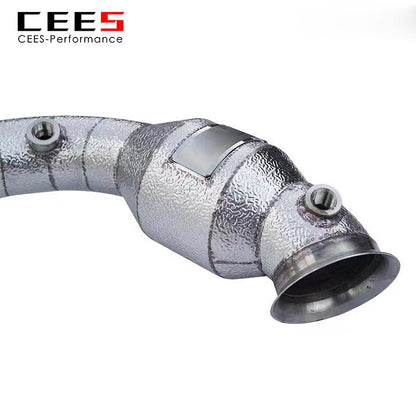 CEES Catback Valve Exhaust Decat Downpipe for Mercedes-Benz GT AMG C190 4.0T 2016-2022 StainlessSteel Valvetronic Muffler System