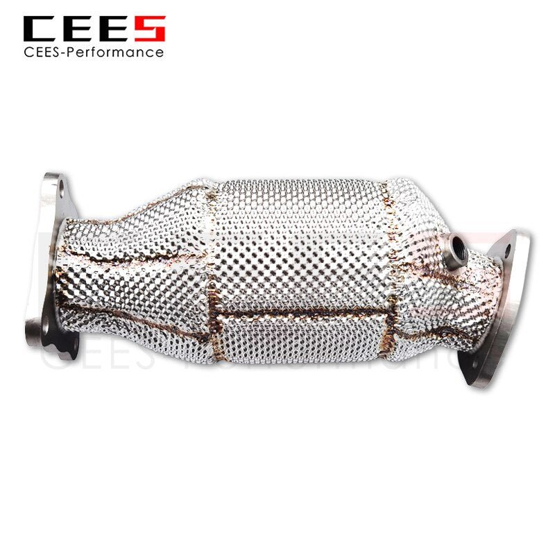 CEES Exhaust System For Audi A4 A5 Q5 B9 2.0T Headers With Catalyst Test Pipe Converter High Flow Catted Exhaust Downpipe