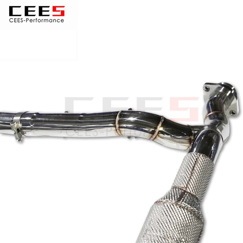 CEES Exhaust System For Ford F150 3.5T Headers With Catalyst Test Pipe Converter High Flow Catted Exhaust Downpipe