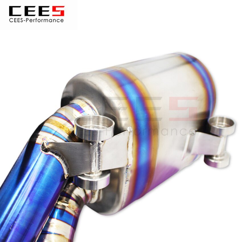 CEES Exhaust System For Porsche 911 991.1 3.4 Titanium Alloy Catback Valve Muffler Auto Modification Terminale Scarico Auto