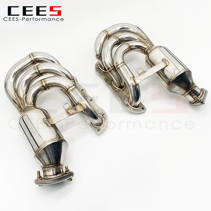 CEES Exhaust Manifold for Porsche Cayman 987.2 2.7/2.9/3.4L 2008-2012  with Catalyst Downpipe Tuning Performance Headers SS304