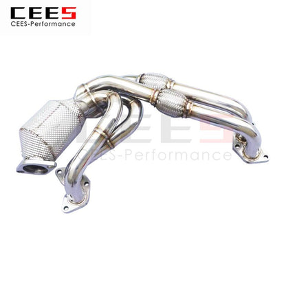 CEES Exhaust System For Honda GT86 FT86 Headers With Catalyst Test Pipe Converter High Flow Catted Exhaust Downpipe Car Parts