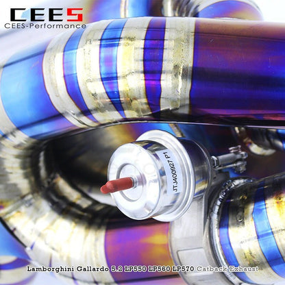 CEES Catback Exhaust for Lamborghini Gallardo 5.2 LP550L/P560/LP570 2008-2016 Titanium Exhaust Pipe Muffler Exhaust System