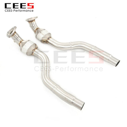 CEES Exhaust System For Maserati GT 4.7 Headers With Catalyst Test Pipe Converter High Flow Catted Exhaust Downpipe Car Parts