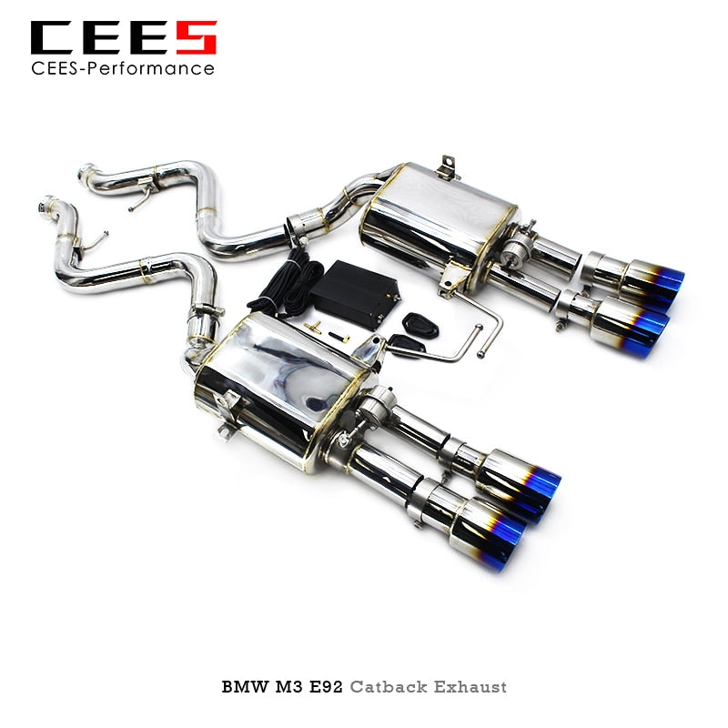 CEES Tuning Performance Stainless Steel Exhaust Pipe Catback Valve Muffler For BMW M3 E92 4.0L 2008-2013 Escape