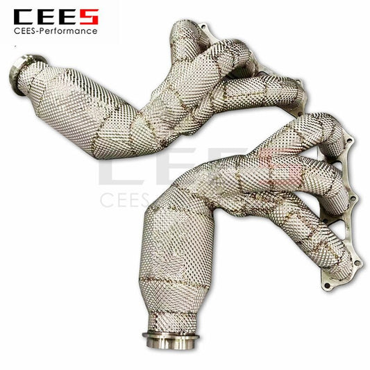 CEES Exhaust System For Porsche 911 GT3 Headers Stainless Steel Test Pipe No cat Downpipe Stainless Steel Car Parts