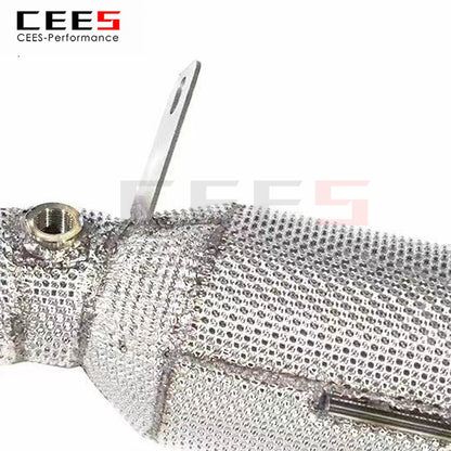 CEES Exhaust System For Cadillac CT4 CT5 2.0T Headers With Catalyst Test Pipe Converter High Flow Catted Exhaust Downpipe