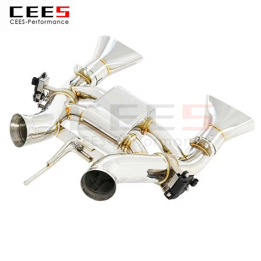 CEES Exhaust System For Mclaren MP4-12C Stainless Steel Valve Muffler Catback Escape Tubo Escape Coche Terminale Scarico Auto