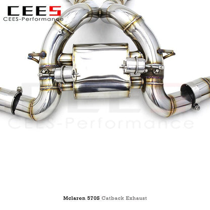 cees Exhaust System For Mclaren 570S 3.8 2015- Racing Car Catback Muffler Pipe 304Stainless Steel escape Car Catback Exhaust