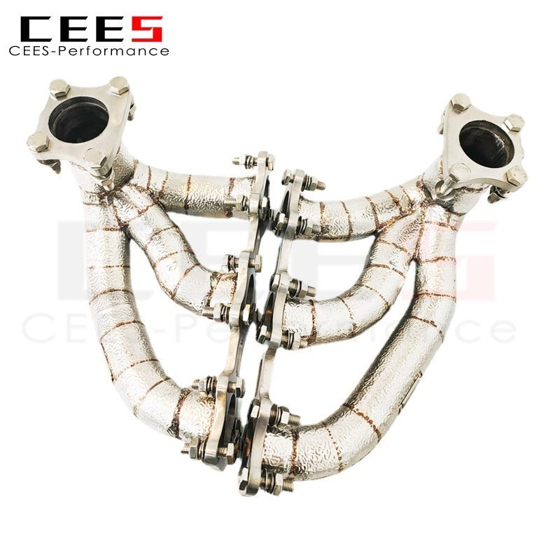 CEES Exhaust Manifold for Porsche 911 (992) 3.0T 2020-2023 Tuning Performance Racing Car Exhaust Pipe Stainless Steel Downpipe