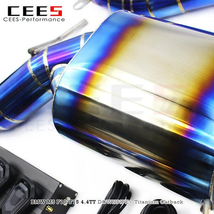 CEES Downpipe Catback Exhaust for BMW M5 F10/F15 4.4TT 2012-2016 Tuning Performance Titanium High Performance Exhaust System