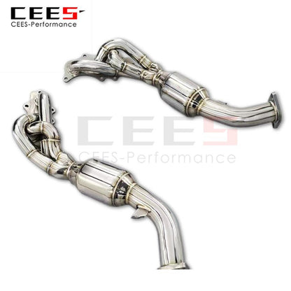 CEES Exhaust System For LEXUS LX570 Headers Stainless Steel Test Pipe No cat Downpipe Terminale Scarico Auto