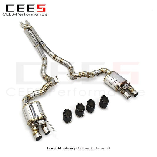 CEES Catback Exhaust for Ford Mustang 5.0L 2011-2019 Stainless Steel Car Exhaust System Tuning Performance Exhaust Pipe Escape