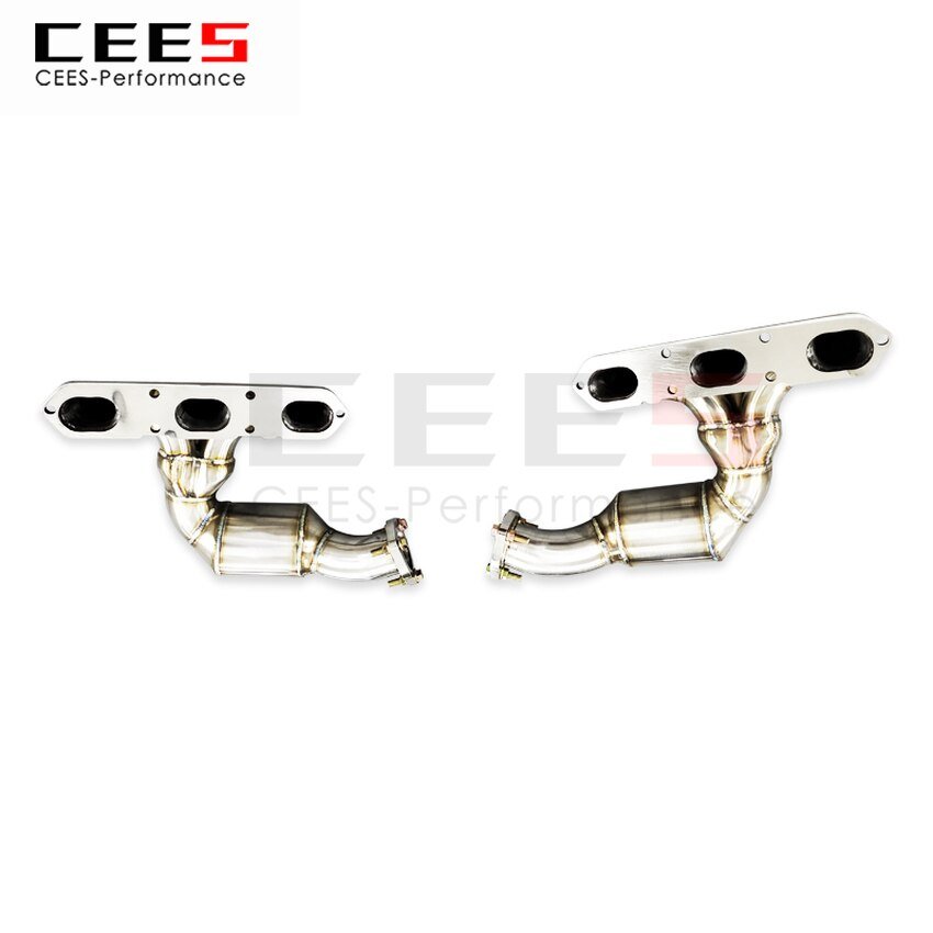 CEES Exhaust System For Porsche 911 997.1  3.4  3.8 Headers Stainless Steel Test Pipe No cat Downpipe Stainless Steel