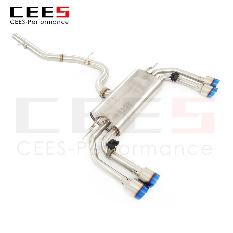 CEES Exhaust System  Performance Cat Back And Downpipe For Audi S3 Auto Accesorios Electronic Valve Mufflers Headers