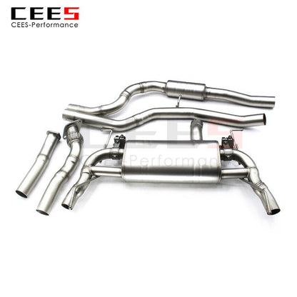 CEES Exhaust System For Cadillac CT5 Stainless Steel Valve Muffler Catback Escape Tubo Escape Coche Terminale Scarico Auto