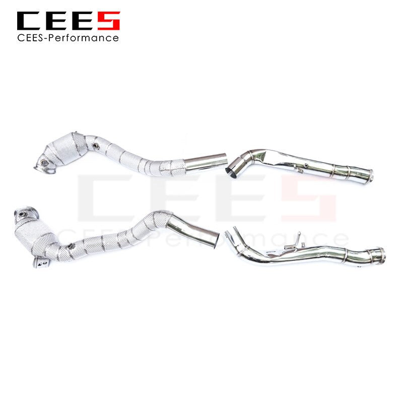 CEES Performance Exhaust Downpipe for Mercedes-Benz G500 2020-2022 Stainless Steel Downpipe with Catalyst Car Exhaust System