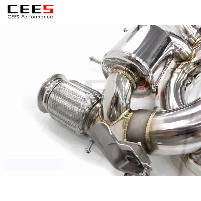 CEES Exhaust System For Mclaren 720S Stainless Steel Valve Muffler Catback Escape Tubo Escape Coche Terminale Scarico Auto