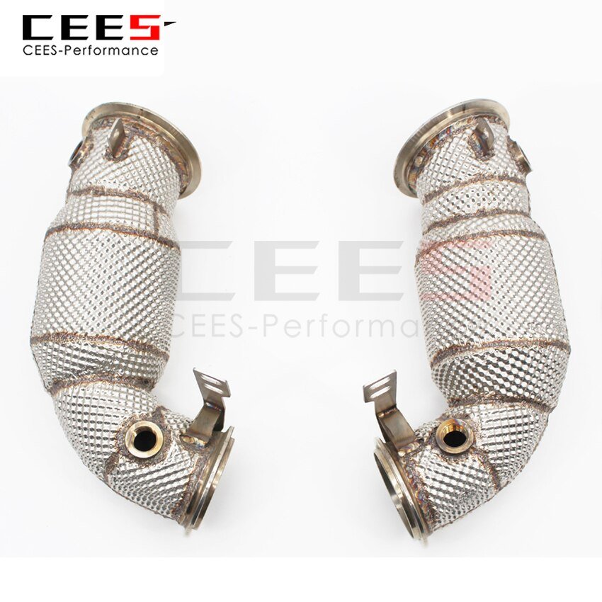 CEES Exhaust System For BMW X5 X6 X7 Headers With/Without Catalyst Test Pipe Converter High Flow Catted Exhaust Downpipe