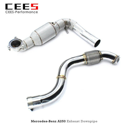 CEES Exhaust Downpipe For Mercedes-Benz A250 2.0T 2014 Stainless Steel Exhaust Pipe High Performance Downpipe with catalyst