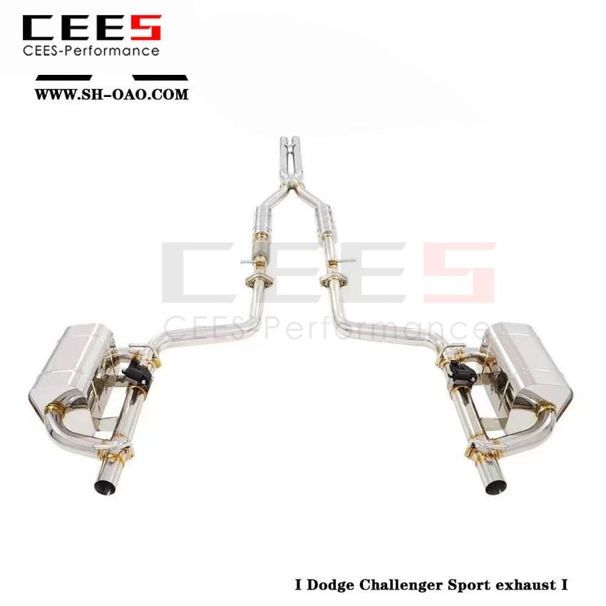 CEES Exhaust System For Dodge Challenger 3.6L Stainless Steel Performance Valve Muffler Catback Escape Tubo Escape Coche