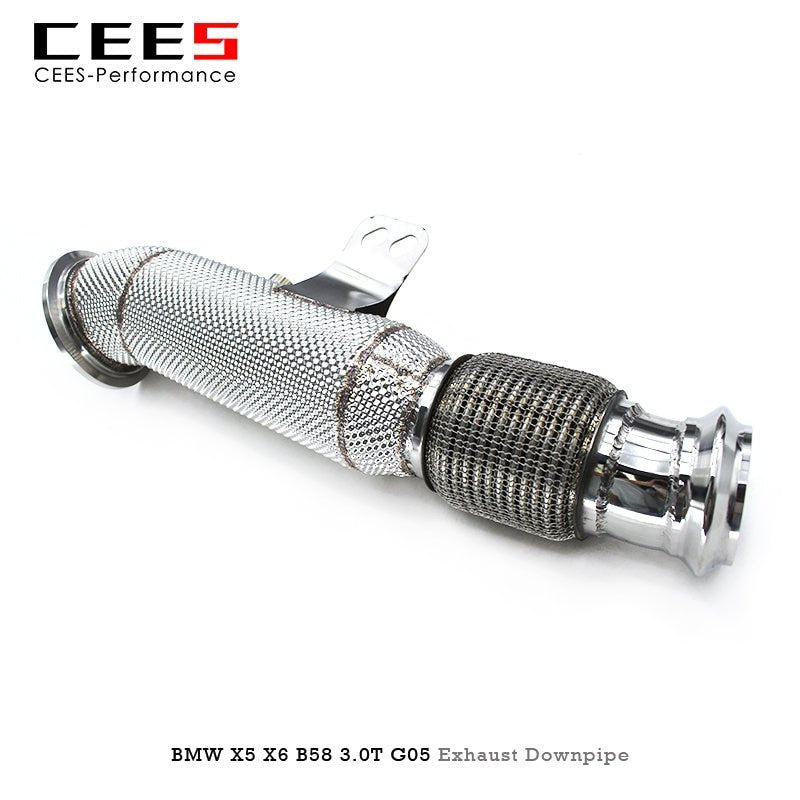 CEES Exhaust Downpipe for BMW X5/X6 B58 3.0T G05 2019-2022 Racing Car Exhaust Pipe Stainless Steel Catless Performance Downpipe